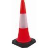 Road Cone 500mm With Reflective+Black Base Special