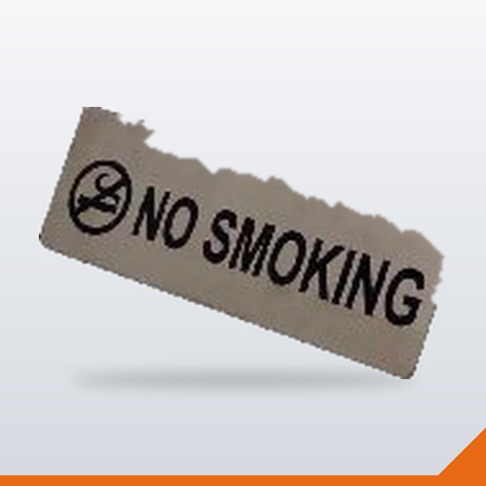 BAR-077 No Smoking Sign Stainless Steel – Each