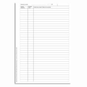 Occurrence Book - 400 Pages Numbered