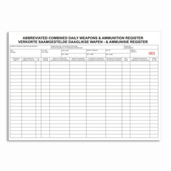 BOOK010.jpg Abbreviated Combined Daily Weapons & Ammunition Register (Numbered)