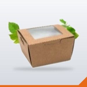 Brownie Box with Window – Kraft – 50/Pack