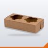 Cup Carry Tray Flat Pack – Kraft, 2 cup, 100/Pack