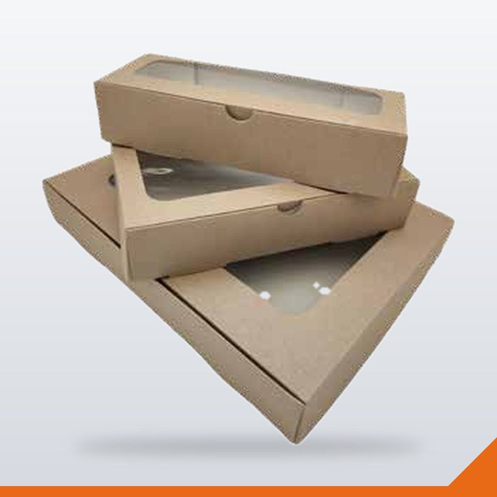BOX-043-KFT-12CAVITY Doughnut Box with Window – Kraft, 12 cavity