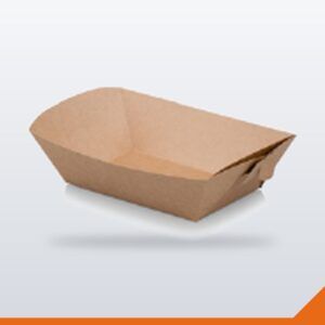 Food Tray Flat Pack – Kraft, 105mm