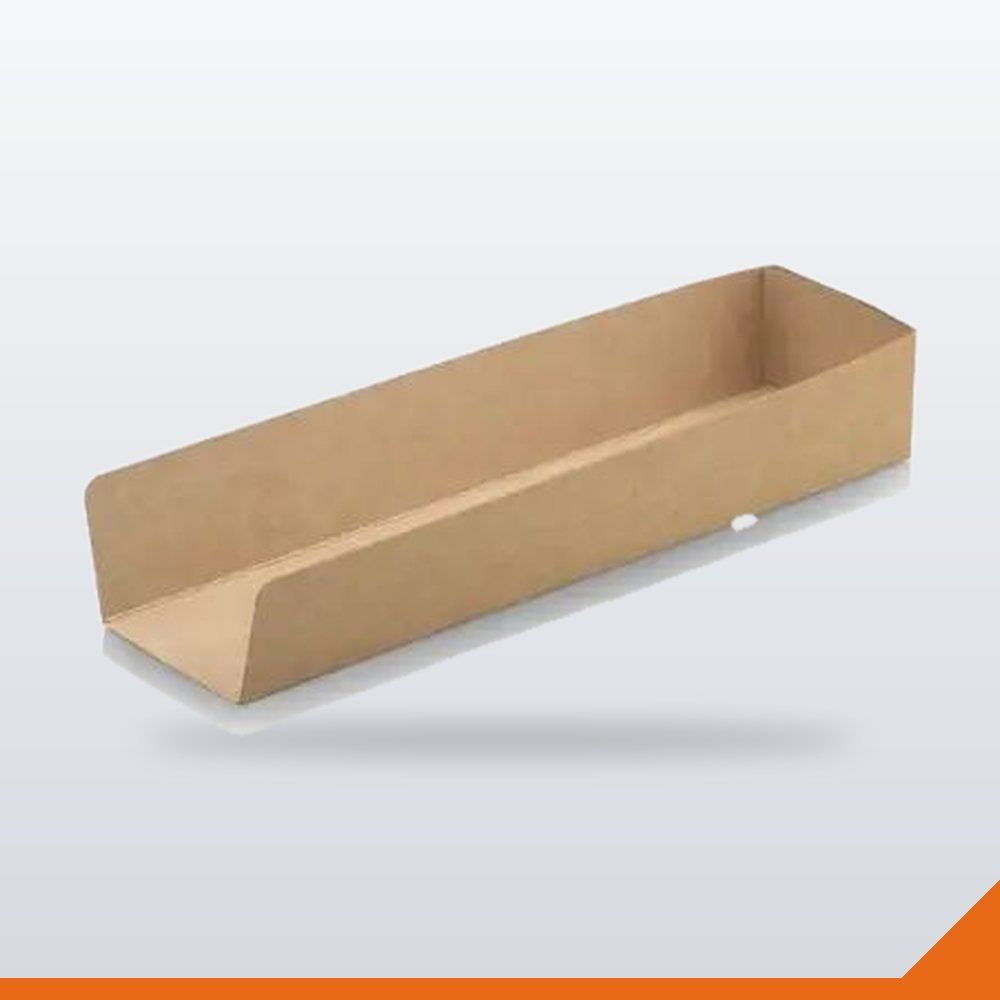 BOX-056-KFT-17OZ Hot Dog Tray Unfolded – Kraft 17oz – 250/Pack
