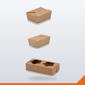 Lunch Box Flat Pack – Kraft, 110mm