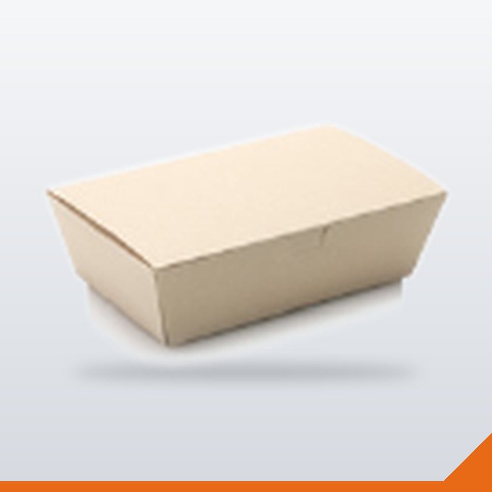BOX-069-NAT-1P3L Lunch Box Paper Bamboo – Natural, 1.3L, 300/Carton