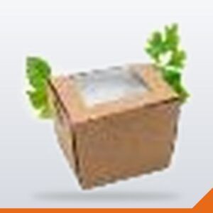 Muffin Box with Window – Kraft, 80x80x80mm, 50/Pack