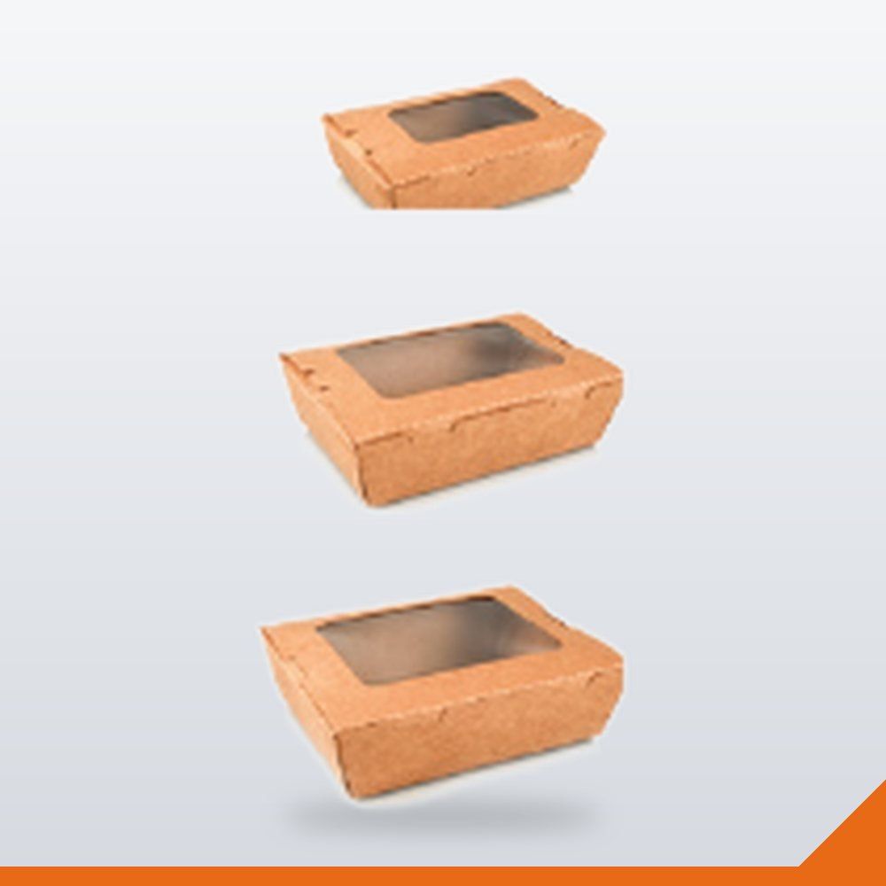 BOX-100-AST-500ML Salad Box with Window – Assorted, 500ml