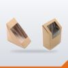 Sandwich Box with PLA Window – Kraft 120mm – 100/Pack