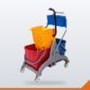 Mop Trolley Double with Wringer – Each