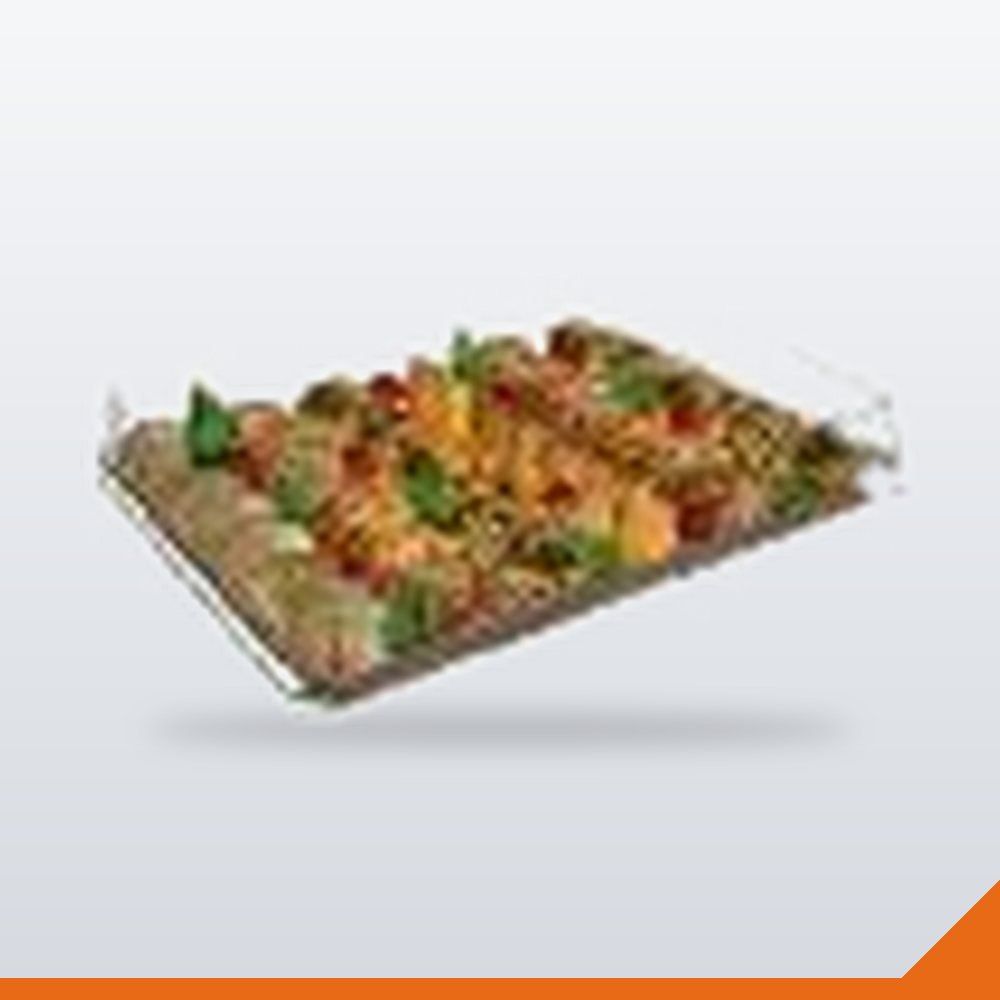 CON-045-CLR-385X300X65 Platter with Lid – Clear 385x300x65mm – 10/Pack