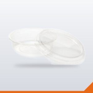 Portion Cup Lid PLA – Clear, 76mm, 1000/Carton
