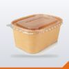 Salad Bowl Paper Rectangular – Kraft, 1L