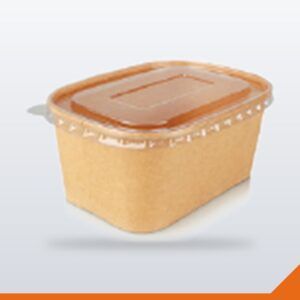 Salad Bowl Paper Rectangular – Kraft, 1L