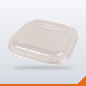 Salad Bowl Lid PET Square – Clear, 130mm