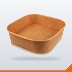 Salad Bowl Paper Square – Kraft, 1L