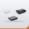 Sushi Container Tray & Lid Combo – Black, Medium, 250/Carton