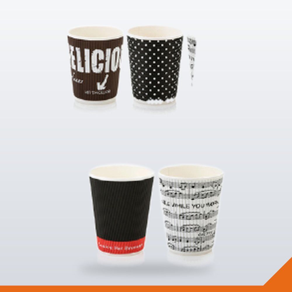 CUP-011-PRT-250ML Coffee Cup Ripple Wall Delicious Print – Printed, 250ml