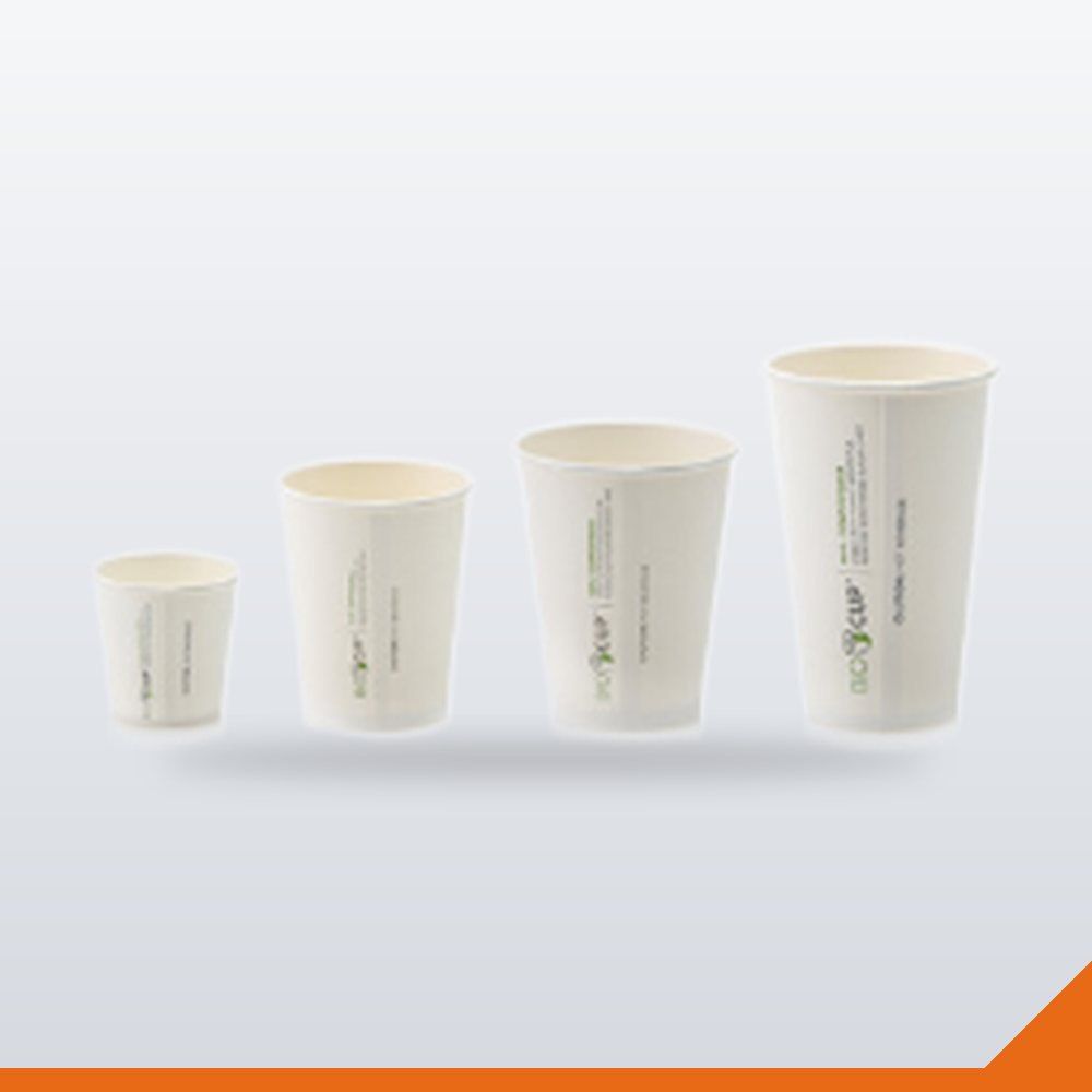 CUP-018-GRY-350ML-P1000 Coffee Cup Single Wall PLA – Grey, 350ml, 1000/Carton
