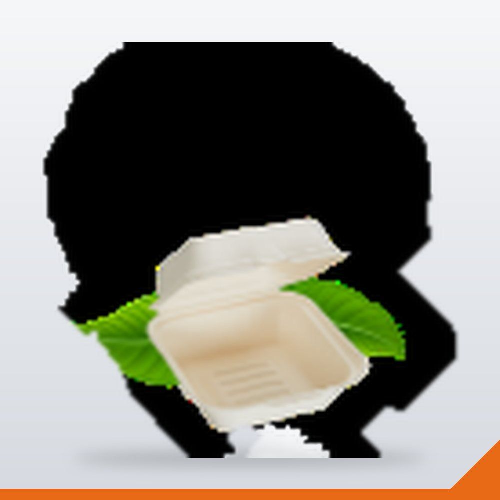ECO-004 Bagasse Burger Box Gourmet – 50/Pack
