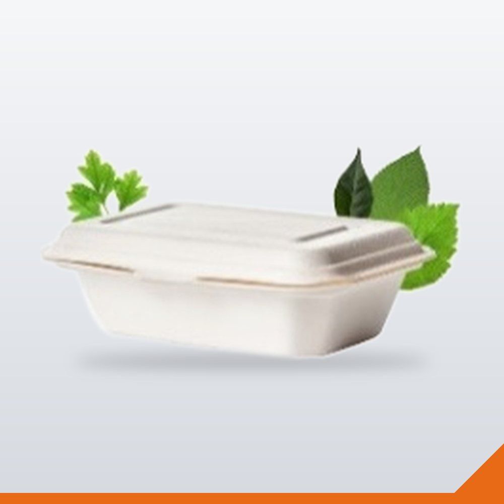 ECO-005-AST-1COMPARTMENT600ML Bagasse Clamshell – Assorted, 1-Compartment 600ml, 50/Pack