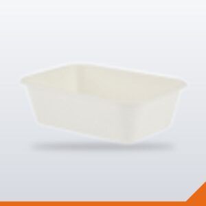 Bagasse Container – White, 350ml, 1000/Carton