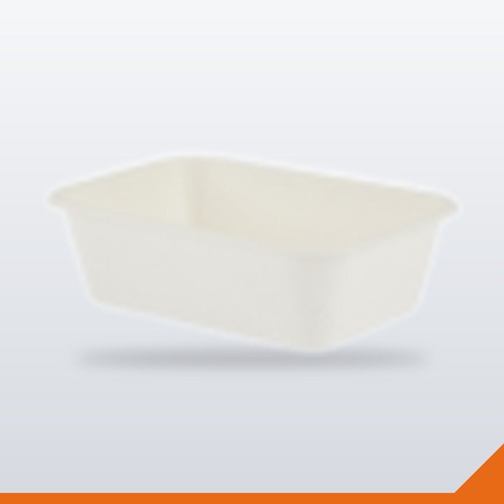 ECO-011-WHT-350ML Bagasse Container – White, 350ml, 1000/Carton