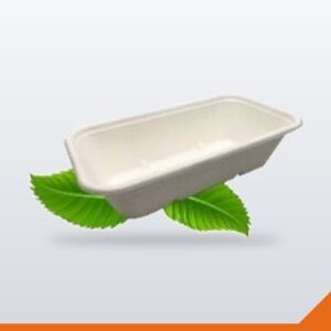 Bagasse Container Base Rectangular – 1000ml