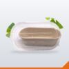 Bagasse Container Lid PET – Clear 850-1000ml – 50/Pack