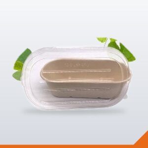 Bagasse Container Lid PET – Clear 850-1000ml – 50/Pack