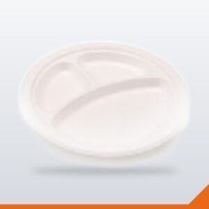 Bagasse Plate Round – Assorted, 230mm, 1000/Carton