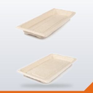 Bagasse Sushi Tray – Brown, Medium, 600/Carton