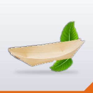 Bamboo Serving Boat – Assorted, 120x70mm, 50/Pack