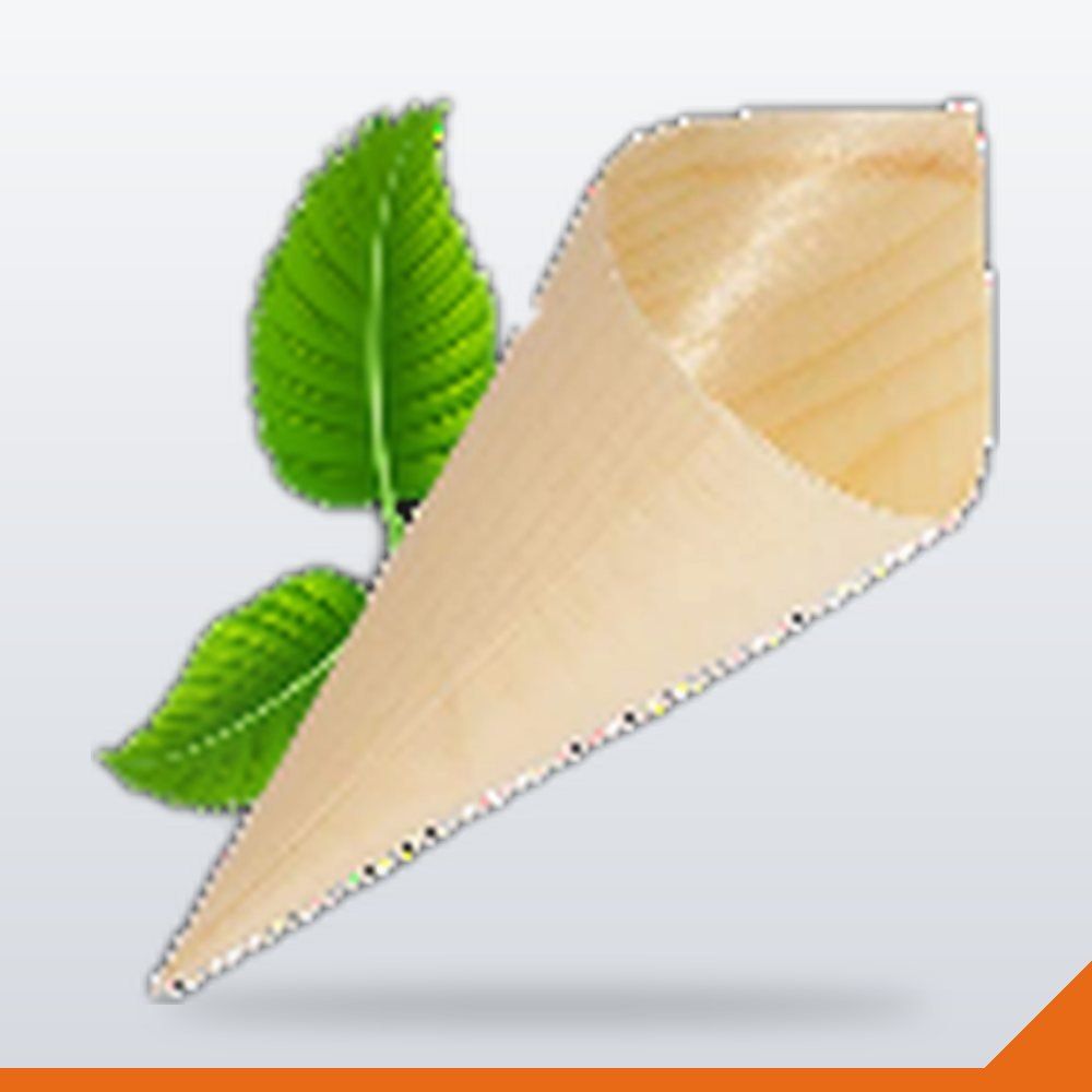 ECO-043-AST-130X65 Bamboo Serving Cone – Assorted, 130x65mm, 50/Pack