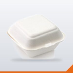 Burger Box Bagasse – White, 154mm