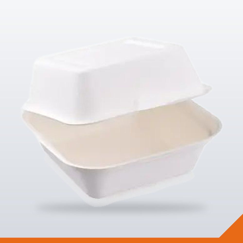 ECO-048-MEDIUM Burger Box Sugarcane – Medium – 500/Box
