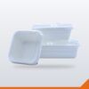 Food Container Bagasse Rectangular – White, 350ml, 1000/Carton