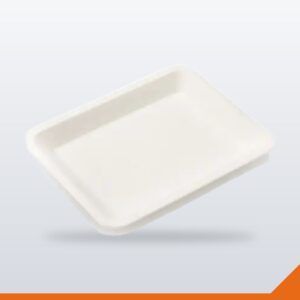 Food Tray Bagasse Deli – White, 200mm, 1000/Carton