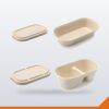 Meal Container Bagasse 1 Compartment – Brown, 1L, 500/Carton