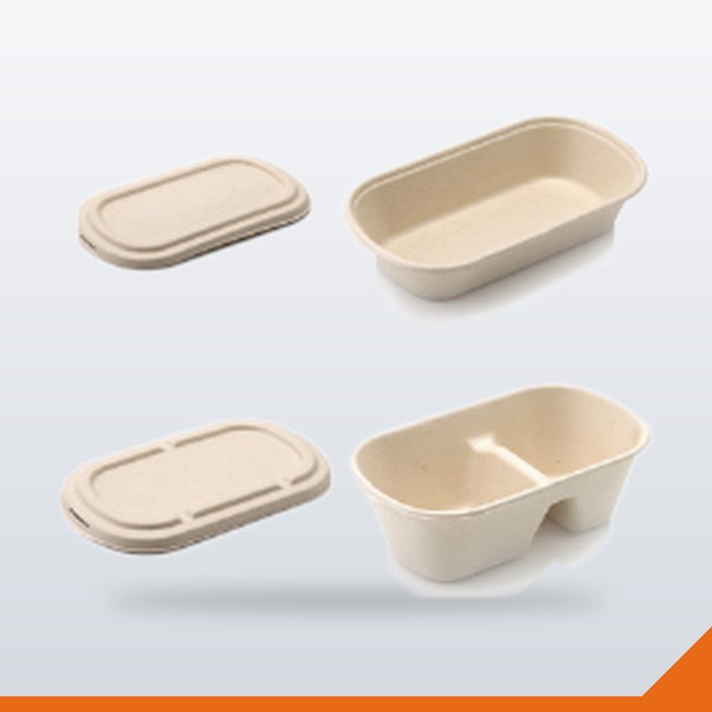 ECO-083-BRN-1L Meal Container Bagasse 1 Compartment – Brown, 1L, 500/Carton