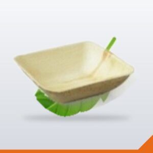 Palm Leaf Bowl Square Deep – 140mm – 8/Pack