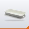 Snack Tray Bagasse Rectangular Deep – White 600ml – 400/Carton