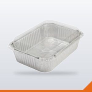 Foil Container Lid 4153 Plastic – Clear, 205x155x15mm, 125/Pack