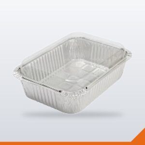 Foil Container Lid 4173 Plastic – Clear, 152x152x15mm, 125/Pack