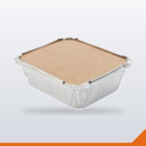 Foil Container With Kraft Lid – 465ml, 500/Carton