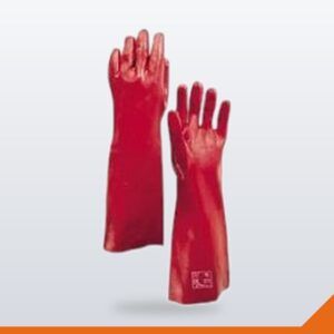 Chemical Gloves PVC Elbow – Red 350mm – Pair