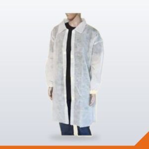 Lab Coat Disposable – White, L