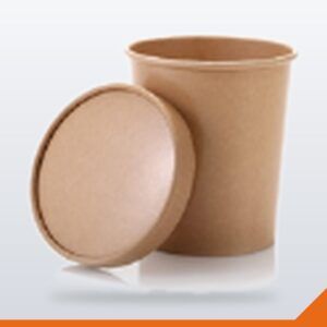 XJ Ice Cream Tub – Kraft, 1L, 500/Carton