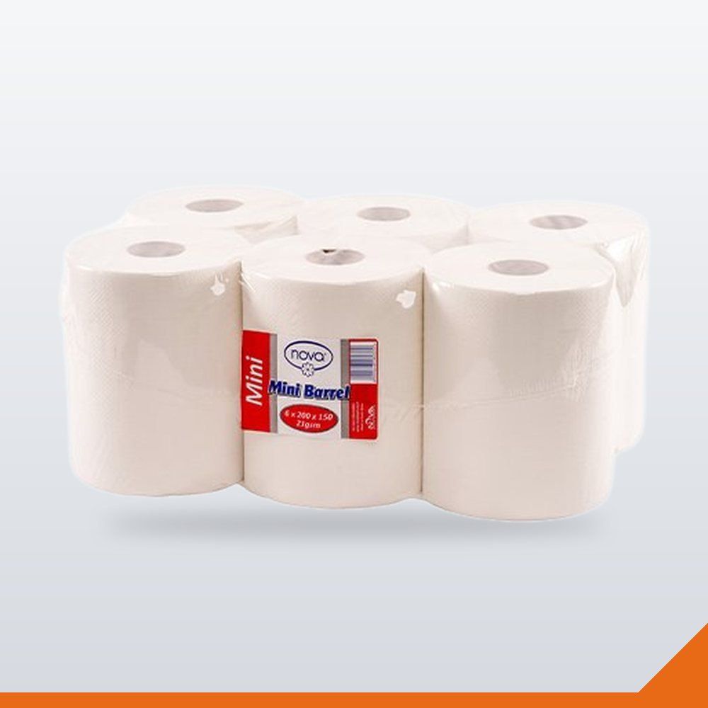PPR-002-200MMX150M Barrel Towel Mini – 150mmx200m, 6/Bale